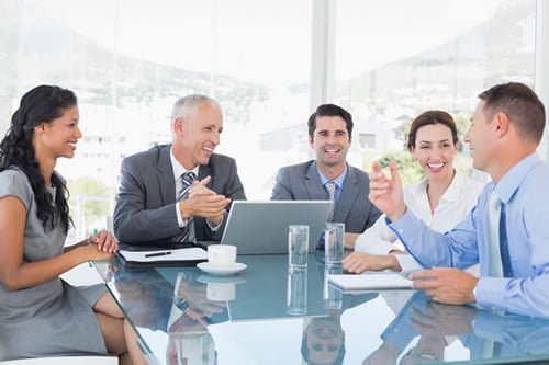 Corporate Financial Planning - Group at a Corporate Meeting