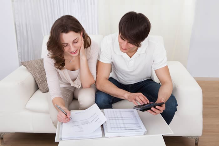 Financial Planning - Couple Setting a Budget